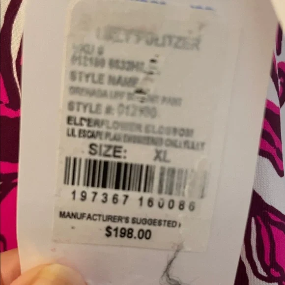 NWT Lilly Pulitzer- UPF 50+ 32" Grenada Knit Pant XL Elderflower - Picture 6 of 11